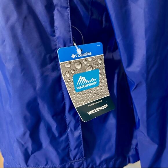 NWT Columbia Blue switchback Jacket Waterproof Lightweight windbreaker sz Medium - Picture 9 of 11